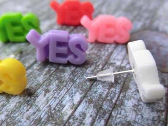 Preview: Yes Ohrstecker Punk Ja